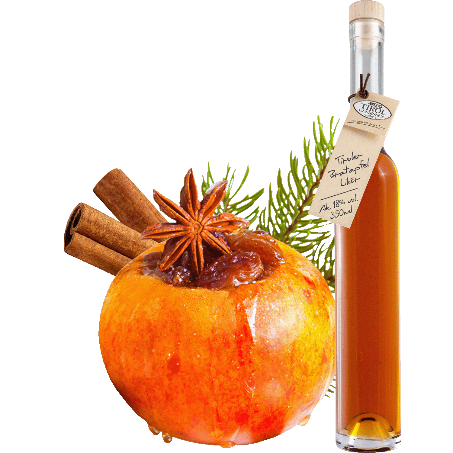 Baked Apple Liqueur in gift bottle from Austria from Tirol Geniessen