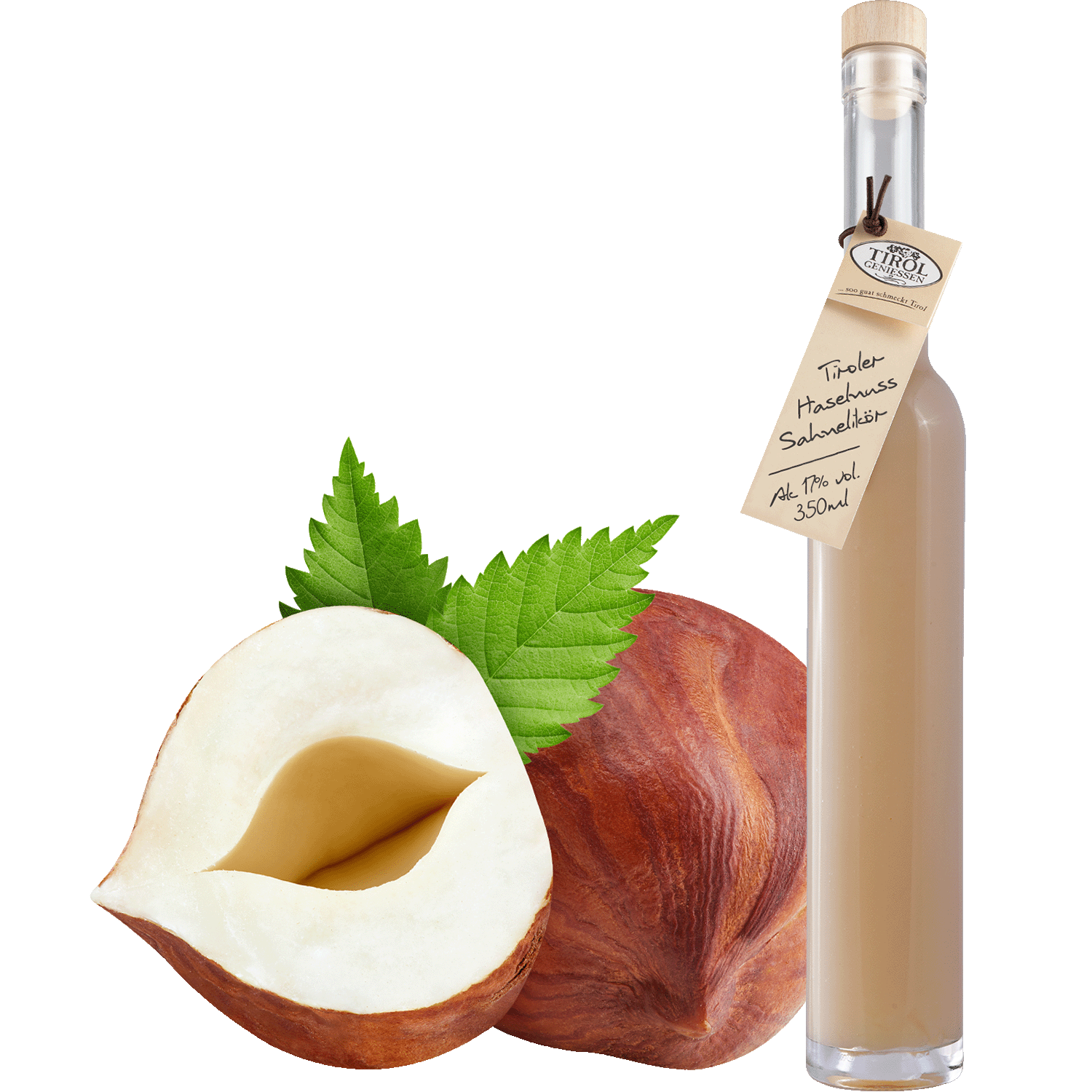 Hazelnut Cream Liqueur in gift bottle from Austria from Tirol Geniessen