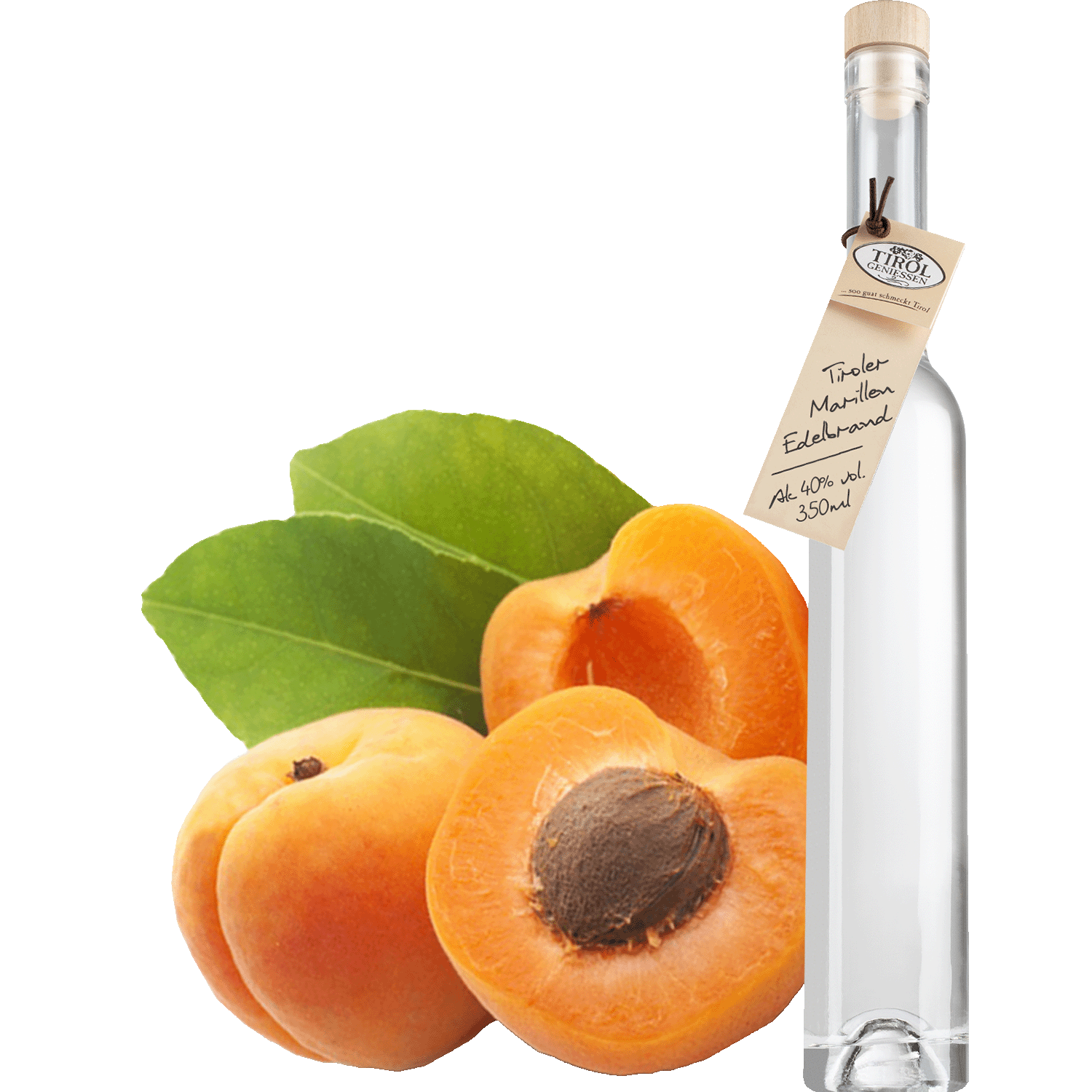 Apricot Brandy in gift bottle from Austria from Tirol Geniessen