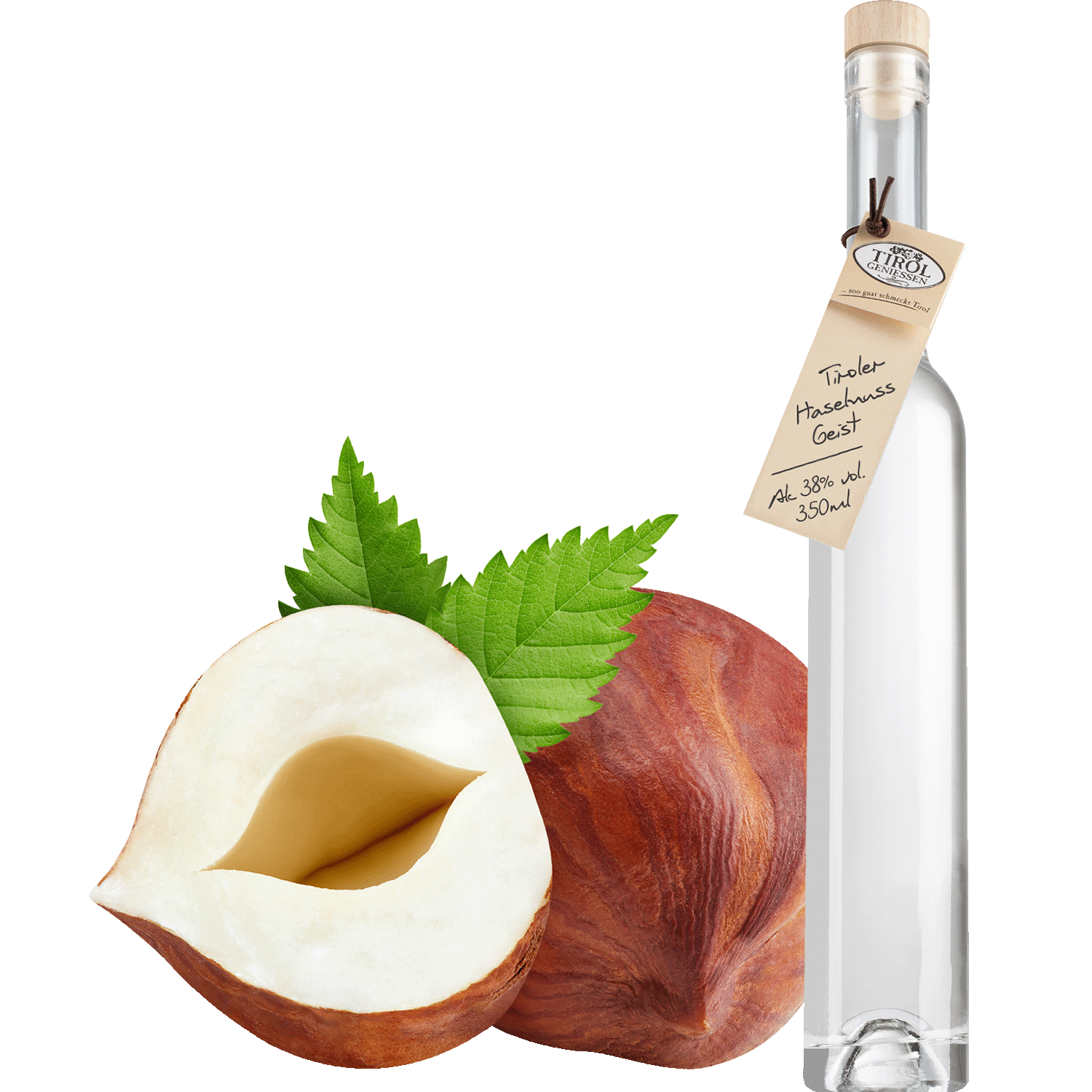 Hazelnut Spirit in gift bottle from Austria from Tirol Geniessen