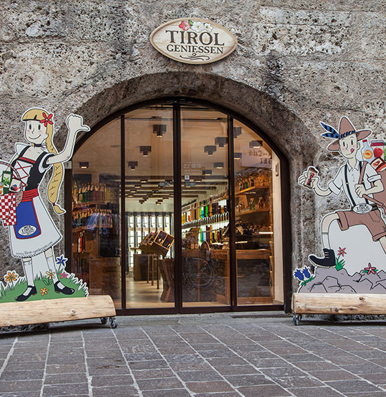 Entrance of the Tirol Geniessen Store in Innsbruck