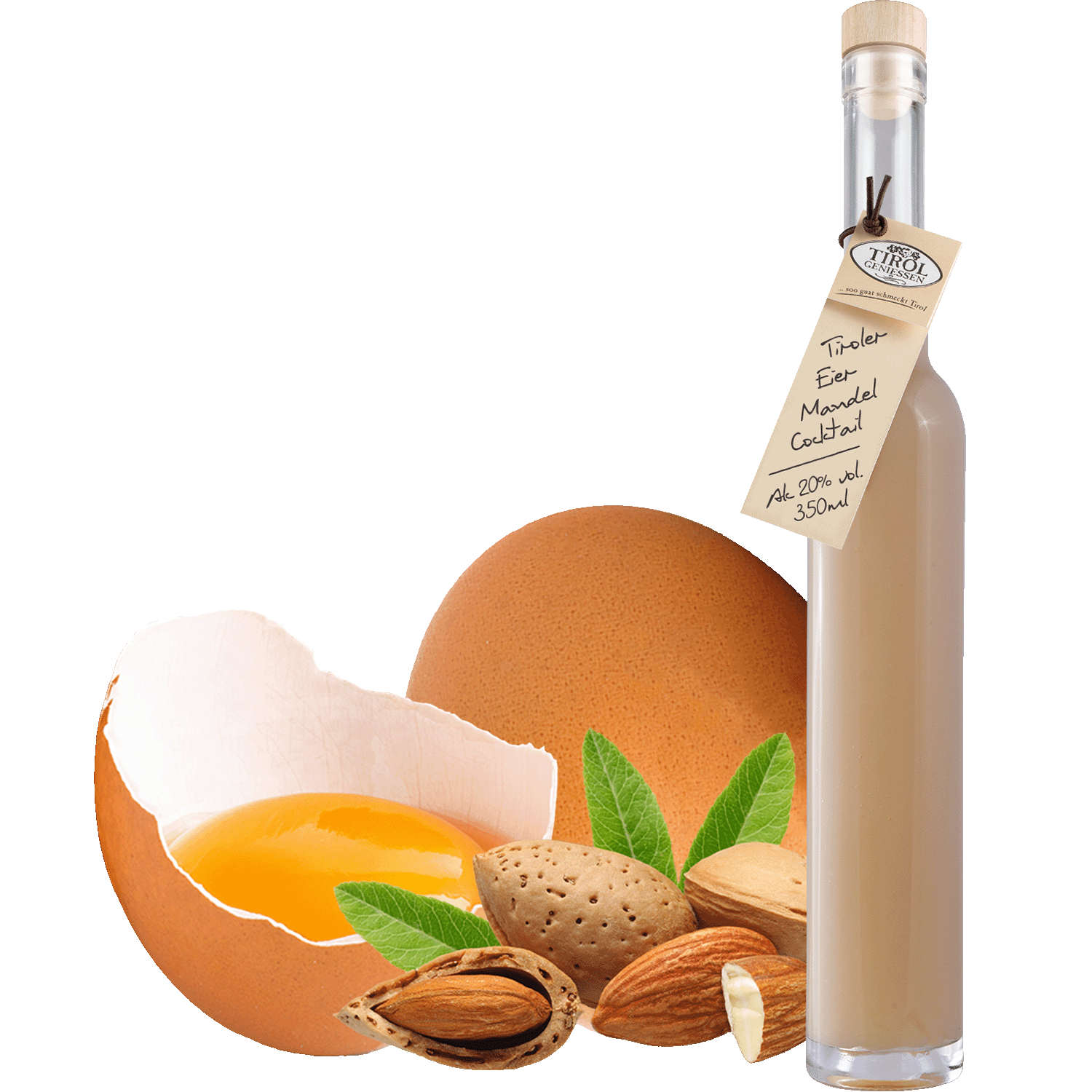 Egg Almond Cocktail Liqueur in gift bottle from Austria from Tirol Geniessen