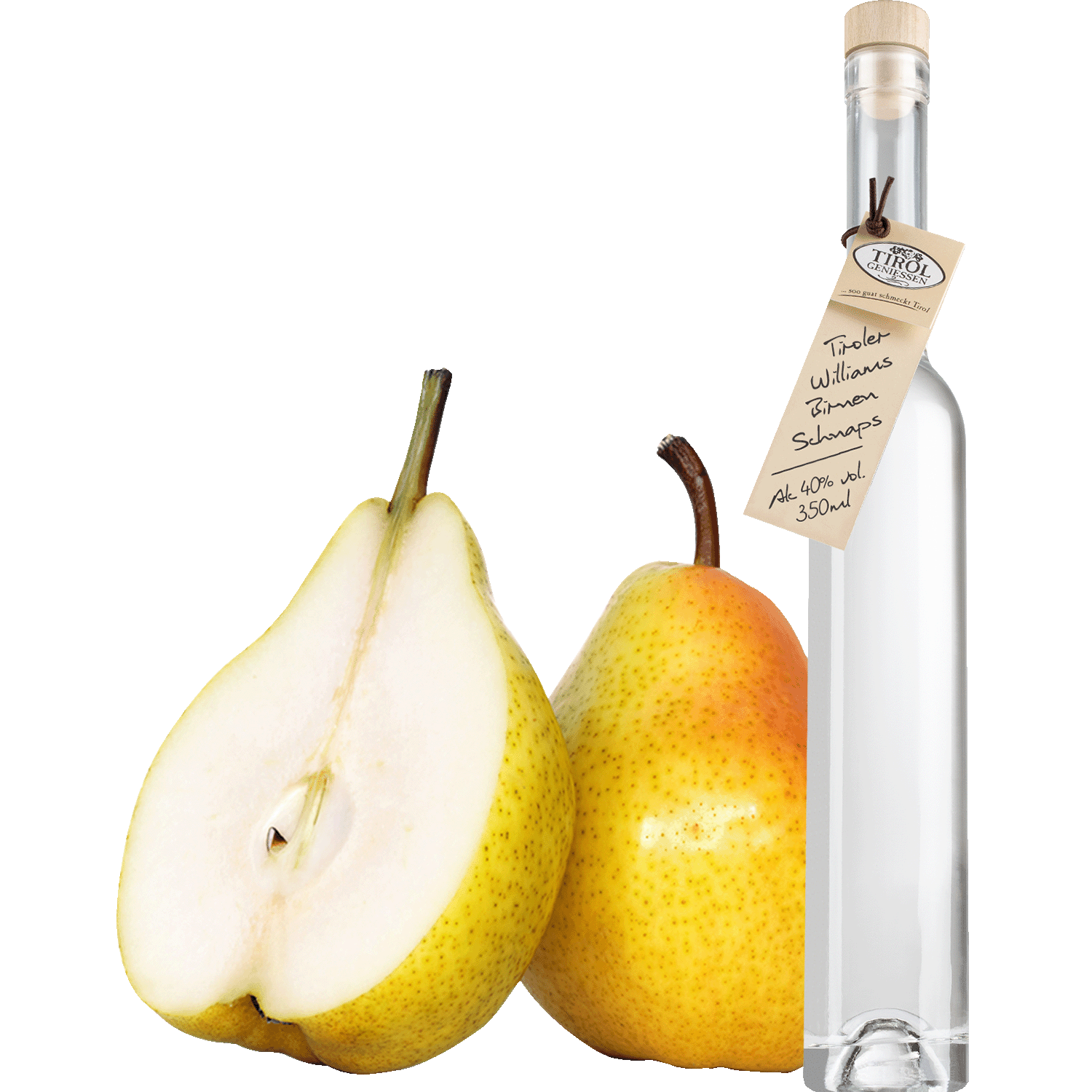 Williams Pear Schnapps in gift bottle from Austria from Tirol Geniessen