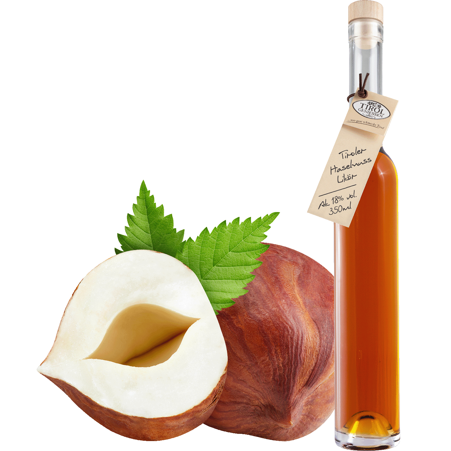 Hazelnut Liqueur in gift bottle from Austria from Tirol Geniessen