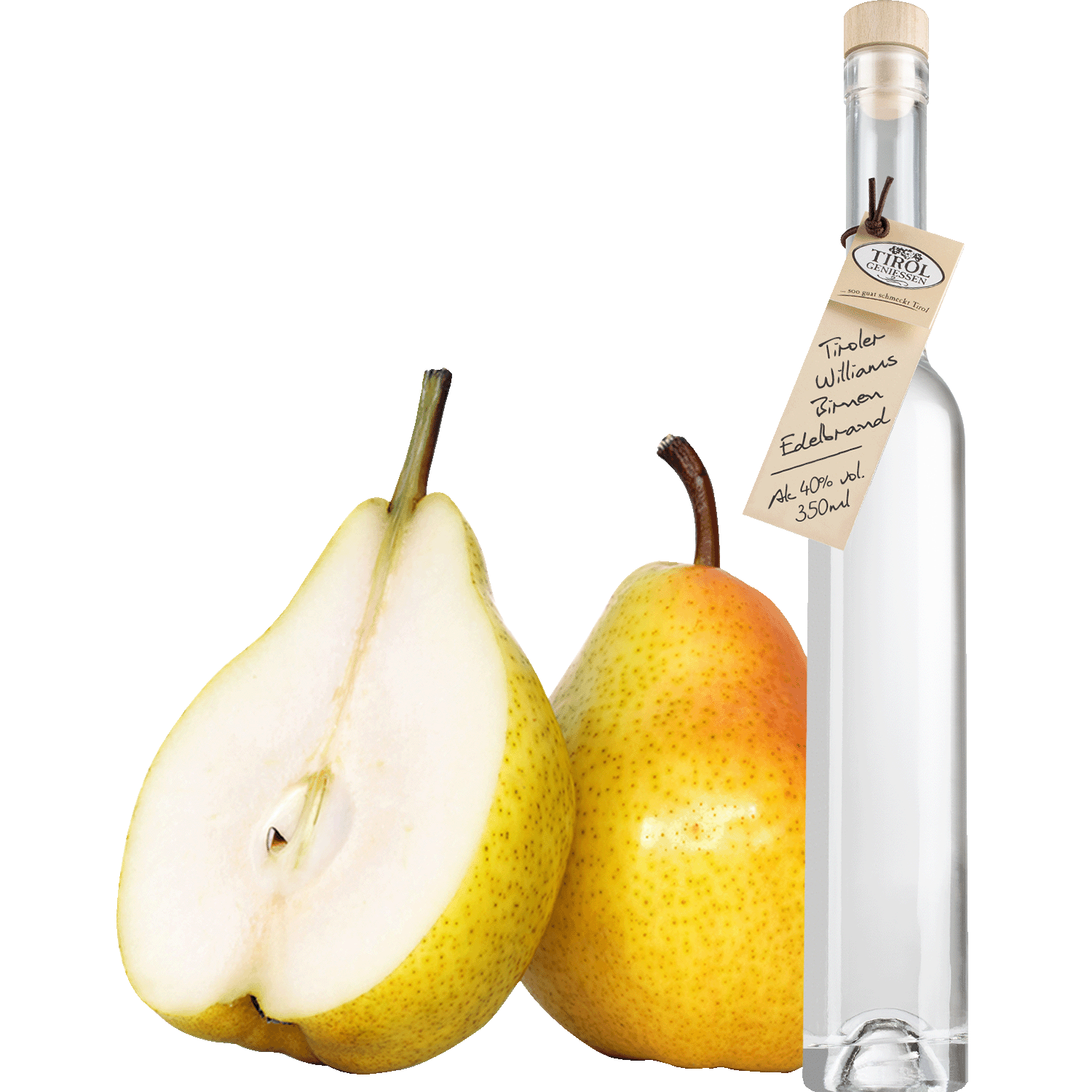 Williams Pear Brandy in gift bottle from Austria from Tirol Geniessen