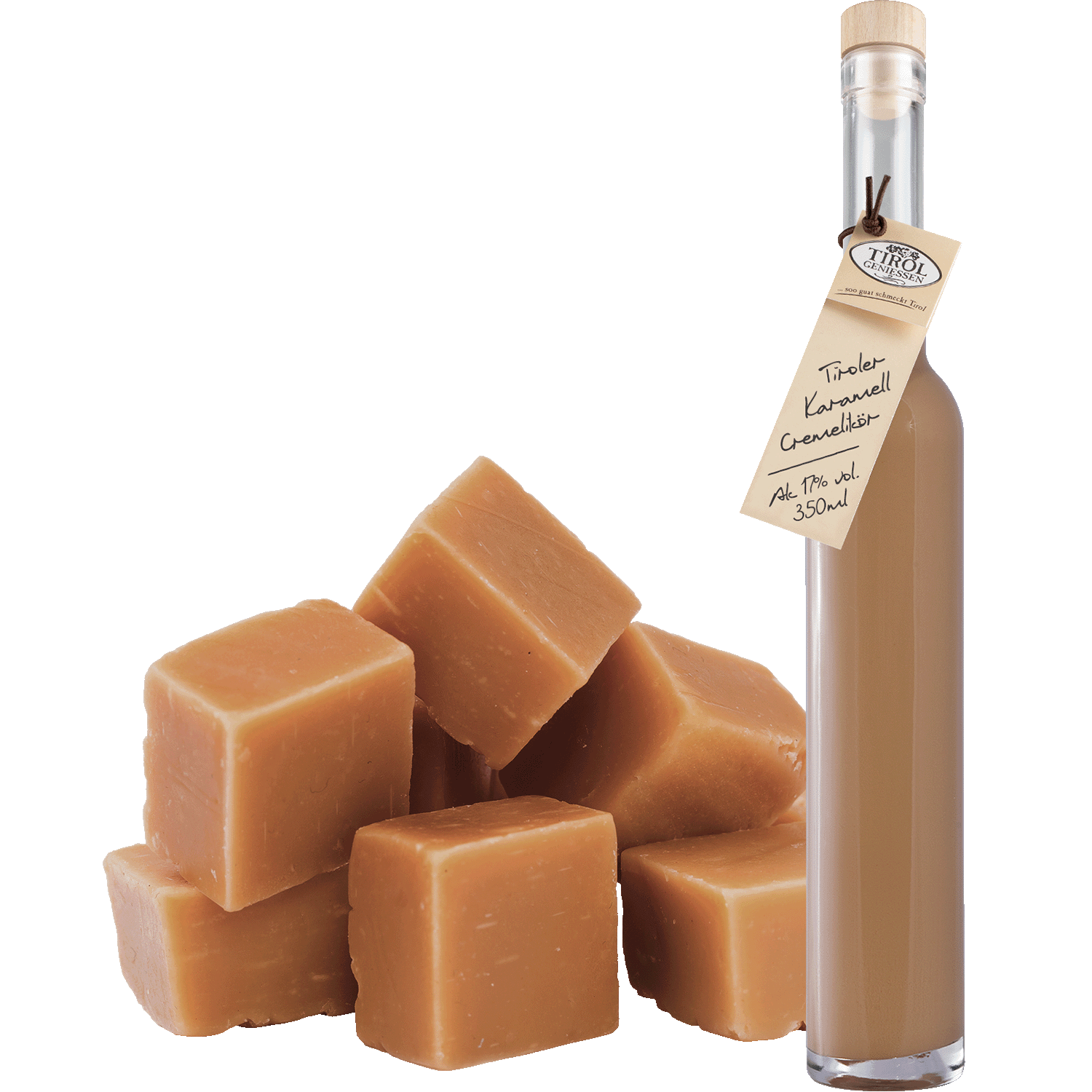 Caramel Cream Liqueur in gift bottle from Austria from Tirol Geniessen