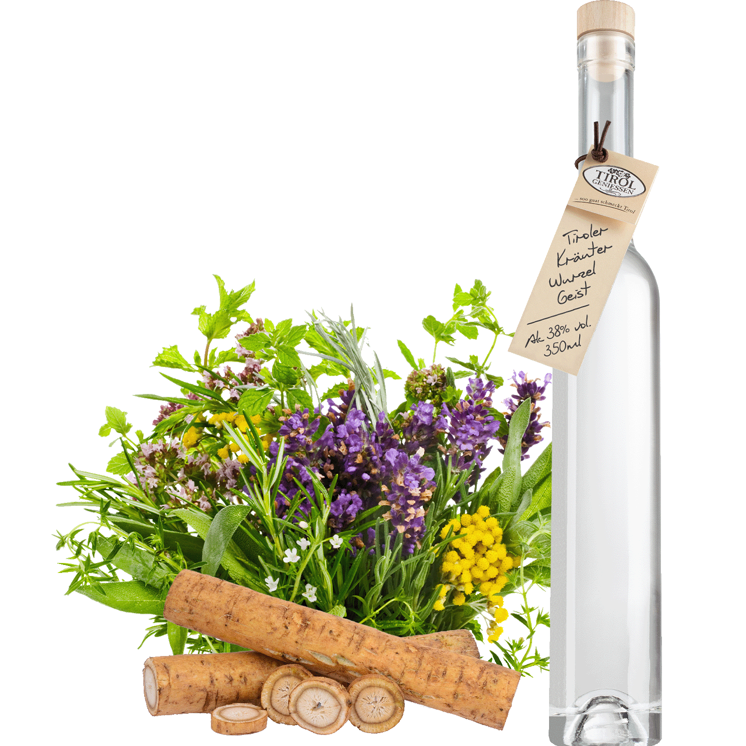 Root Spirit in gift bottle from Austria from Tirol Geniessen