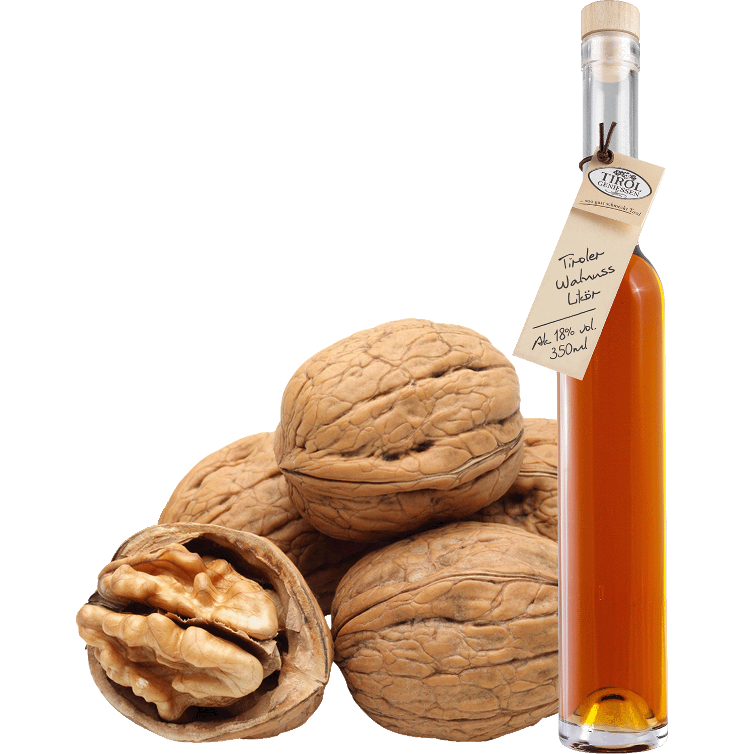 Walnut Liqueur in gift bottle from Austria from Tirol Geniessen