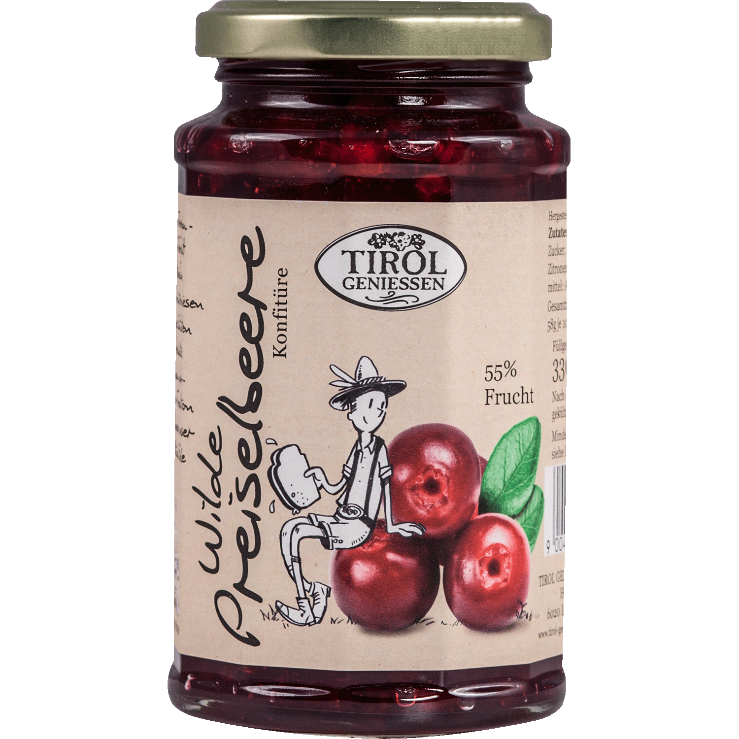 Wild Lingonberry Jam from Austria from Tirol Geniessen