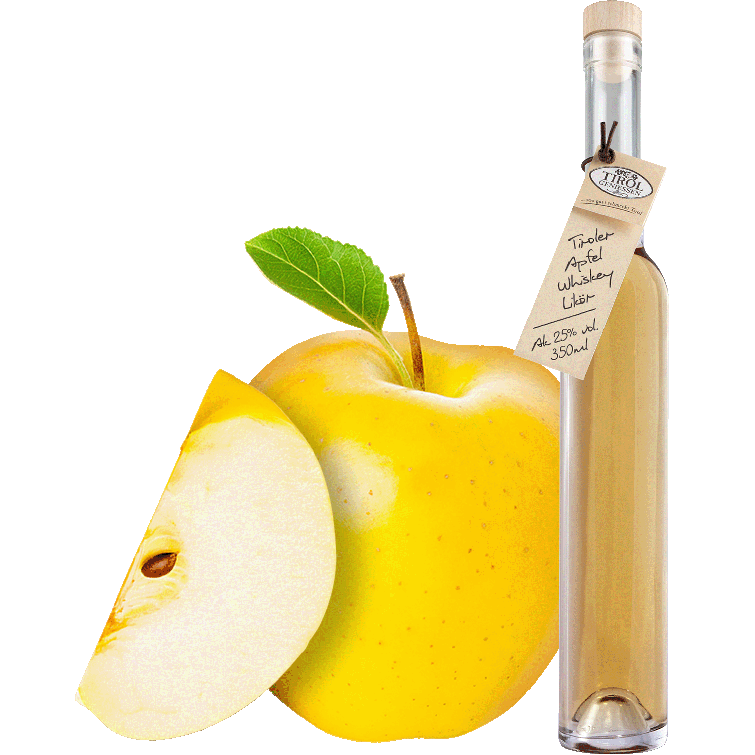 Apfel Whiskey Likör in Geschenkflasche aus Österreich von Tirol Geniessen