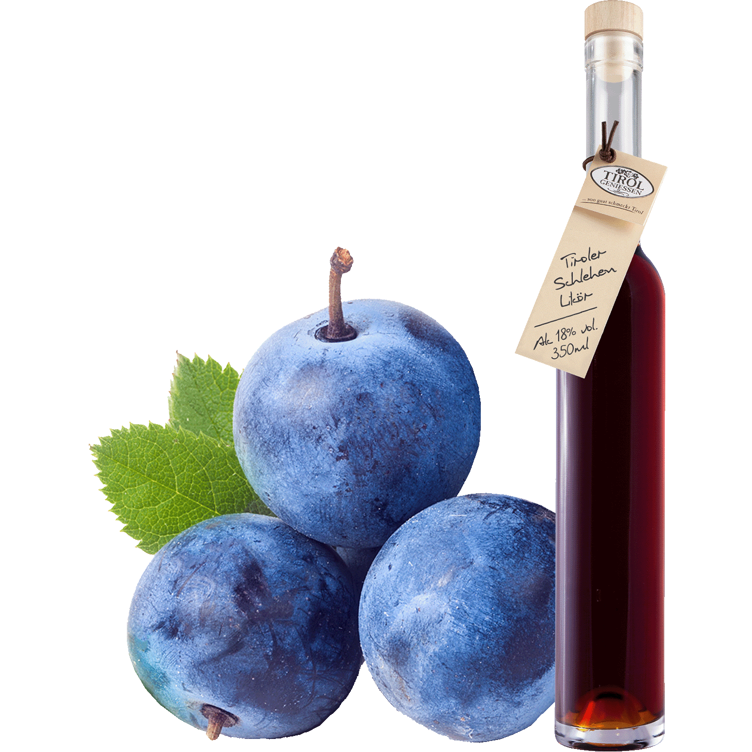 Sloe Berry Liqueur in gift bottle from Austria from Tirol Geniessen