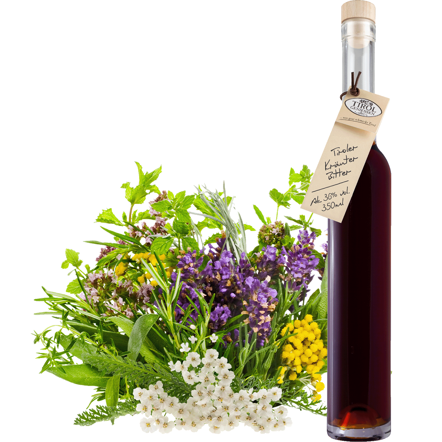 Herbal Bitter in gift bottle from Austria from Tirol Geniessen