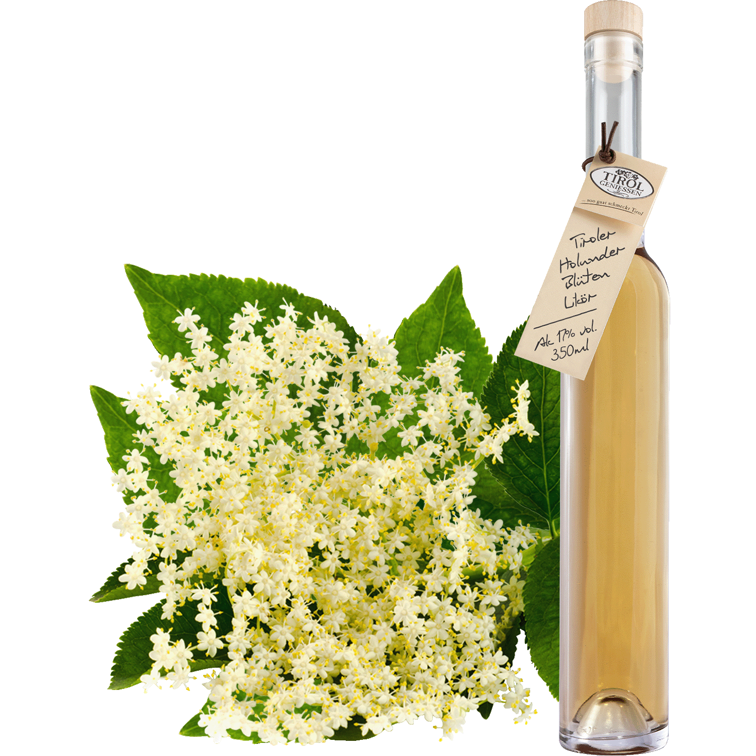 Elderflower Liqueur in gift bottle from Austria from Tirol Geniessen