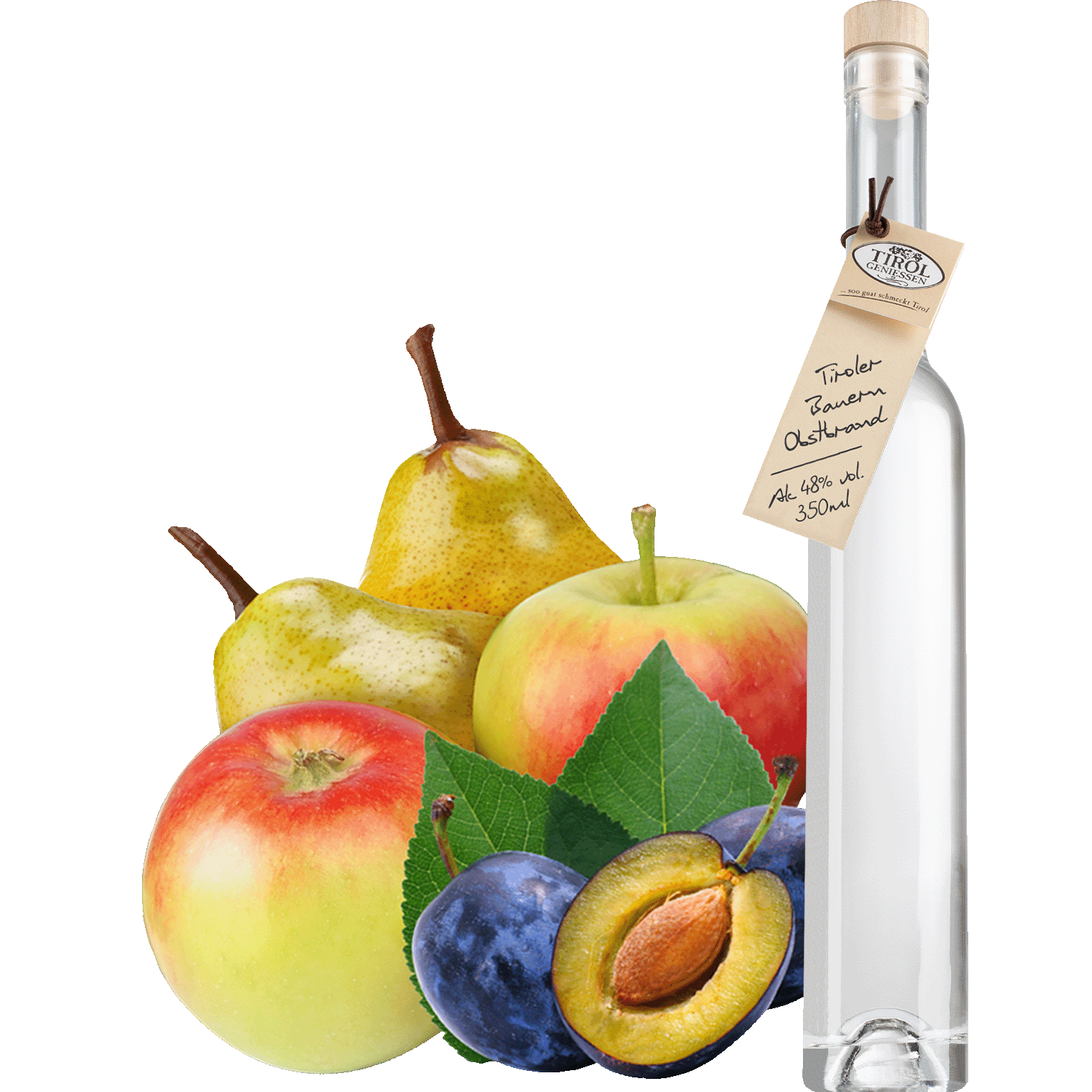 Fruit Brandy in gift bottle from Austria from Tirol Geniessen