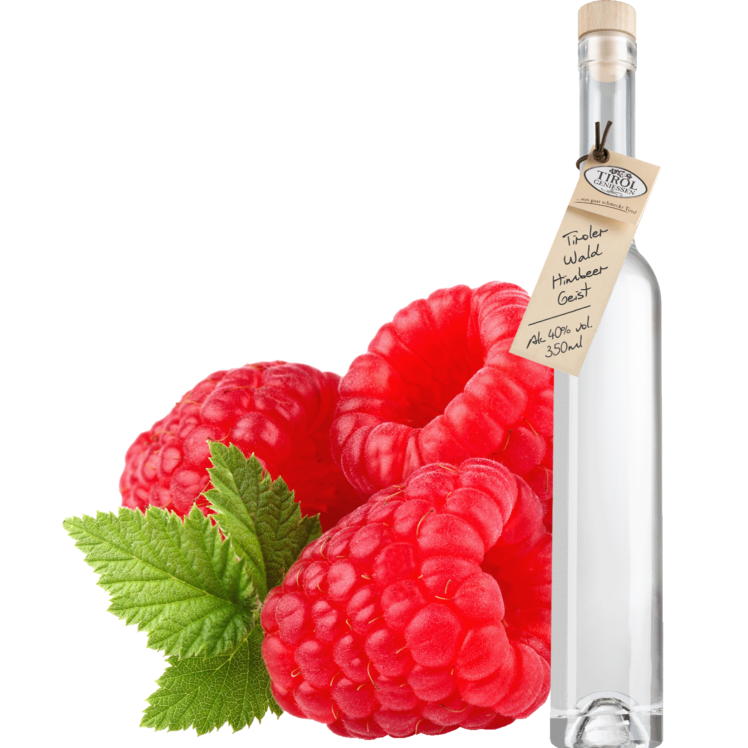 Wild Raspberry Spirit in gift bottle from Austria from Tirol Geniessen