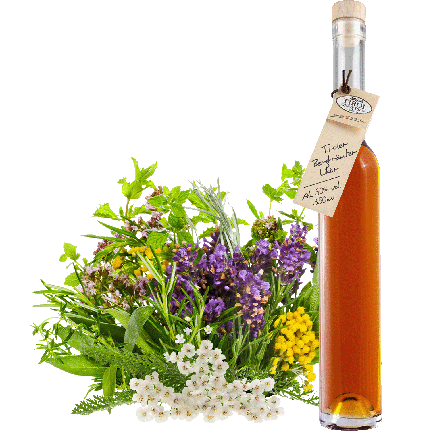 Mountain Herbal Liqueur in gift bottle from Austria from Tirol Geniessen