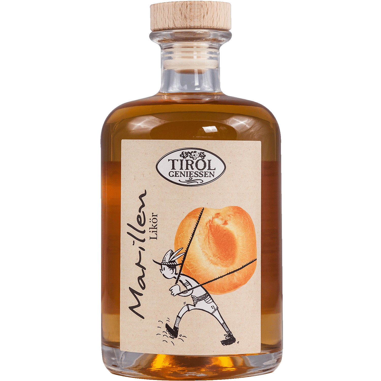 Tyrolean Apricot Liqueur in gift bottle from Austria from Tirol Geniessen