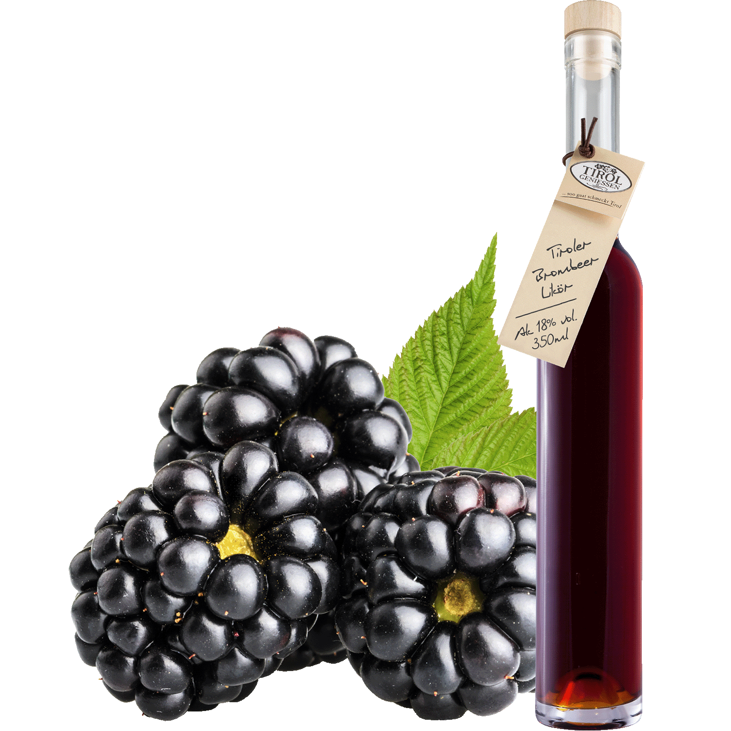Blackberry Liqueur in gift bottle from Austria from Tirol Geniessen